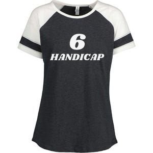 6 Handicap Golf Biden Funny Enza Ladies Jersey Colorblock Tee