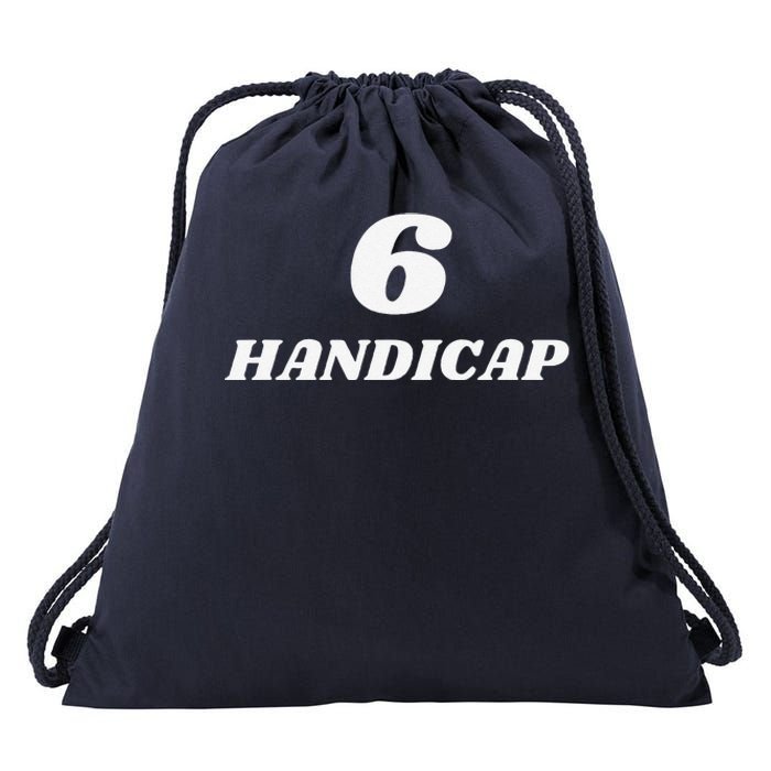 6 Handicap Golf Biden Funny Drawstring Bag