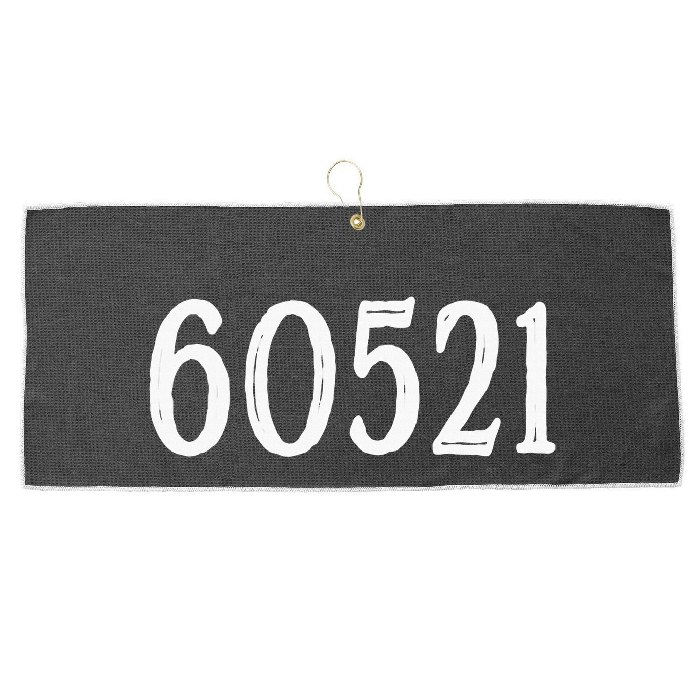 60521 Hinsdale Illinois Zip Code Large Microfiber Waffle Golf Towel