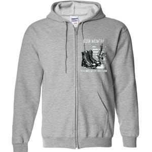 60th Infantry Regiment 9th Infantry Division Veteran Full Zip Hoodie