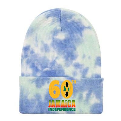 60th Jamaica Independence Tie Dye 12in Knit Beanie