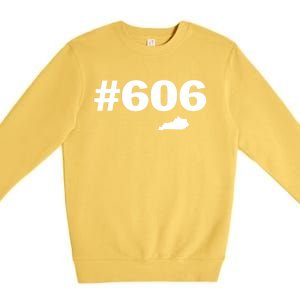 606 Kentucky Map New Premium Crewneck Sweatshirt