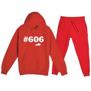 606 Kentucky Map New Premium Hooded Sweatsuit Set