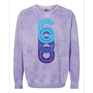 6 Lucky Number 6th Year Birthday Age Sports Team Colorblast Crewneck Sweatshirt