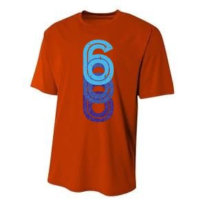 6 Lucky Number 6th Year Birthday Age Sports Team Performance Sprint T-Shirt