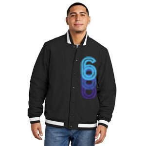 6 Lucky Number 6th Year Birthday Age Sports Team Insulated Varsity Jacket