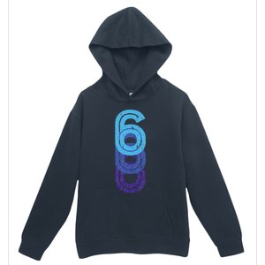 6 Lucky Number 6th Year Birthday Age Sports Team Urban Pullover Hoodie