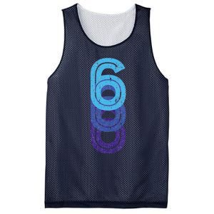 6 Lucky Number 6th Year Birthday Age Sports Team Mesh Reversible Basketball Jersey Tank