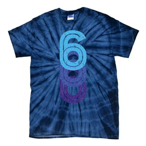 6 Lucky Number 6th Year Birthday Age Sports Team Tie-Dye T-Shirt