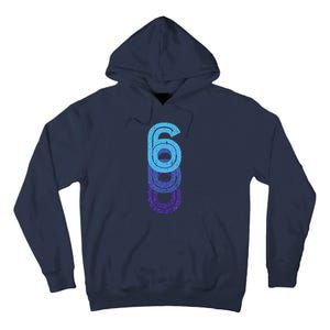 6 Lucky Number 6th Year Birthday Age Sports Team Tall Hoodie