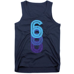 6 Lucky Number 6th Year Birthday Age Sports Team Tank Top