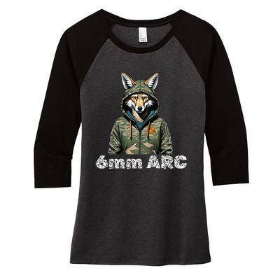 6 Mm Arc Coyote In Women's Tri-Blend 3/4-Sleeve Raglan Shirt