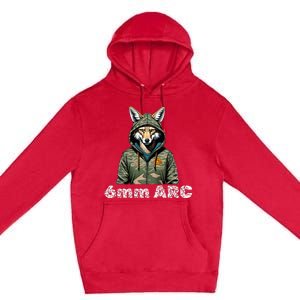 6 Mm Arc Coyote In Premium Pullover Hoodie