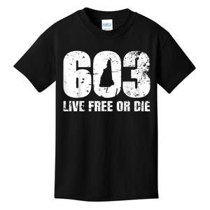 603 New Hampshire Product Live Free Or Die Kids T-Shirt