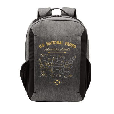 63 National Parks Map US Park Retro Vintage Camping Hiking  Vector Backpack