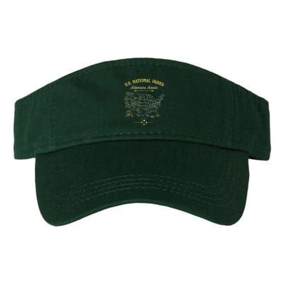 63 National Parks Map US Park Retro Vintage Camping Hiking  Visor