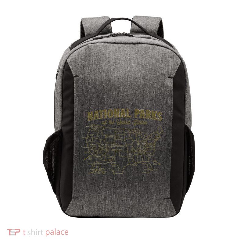 63 National Parks Map Checklist Vector Backpack