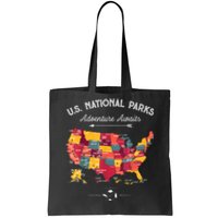 62 National Parks Map Gifts US Park Vintage Camping Hiking Gift Tote Bag