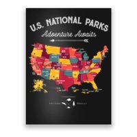 62 National Parks Map Gifts US Park Vintage Camping Hiking Gift Poster