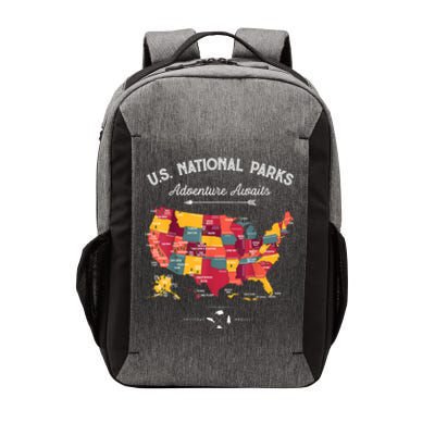 62 National Parks Map Gifts US Park Vintage Camping Hiking Gift Vector Backpack