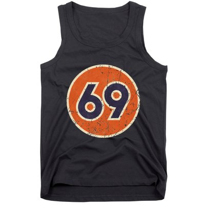 69 Oil Vintage Station Race Number Tank Top