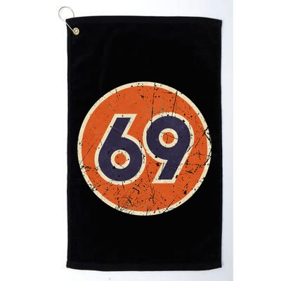 69 Oil Vintage Station Race Number Golf Towel