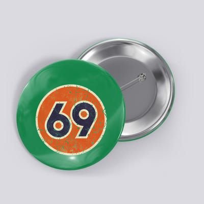 69 Oil Vintage Station Race Number Button