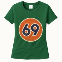 69 Oil Vintage Station Race Number Womens T-Shirt