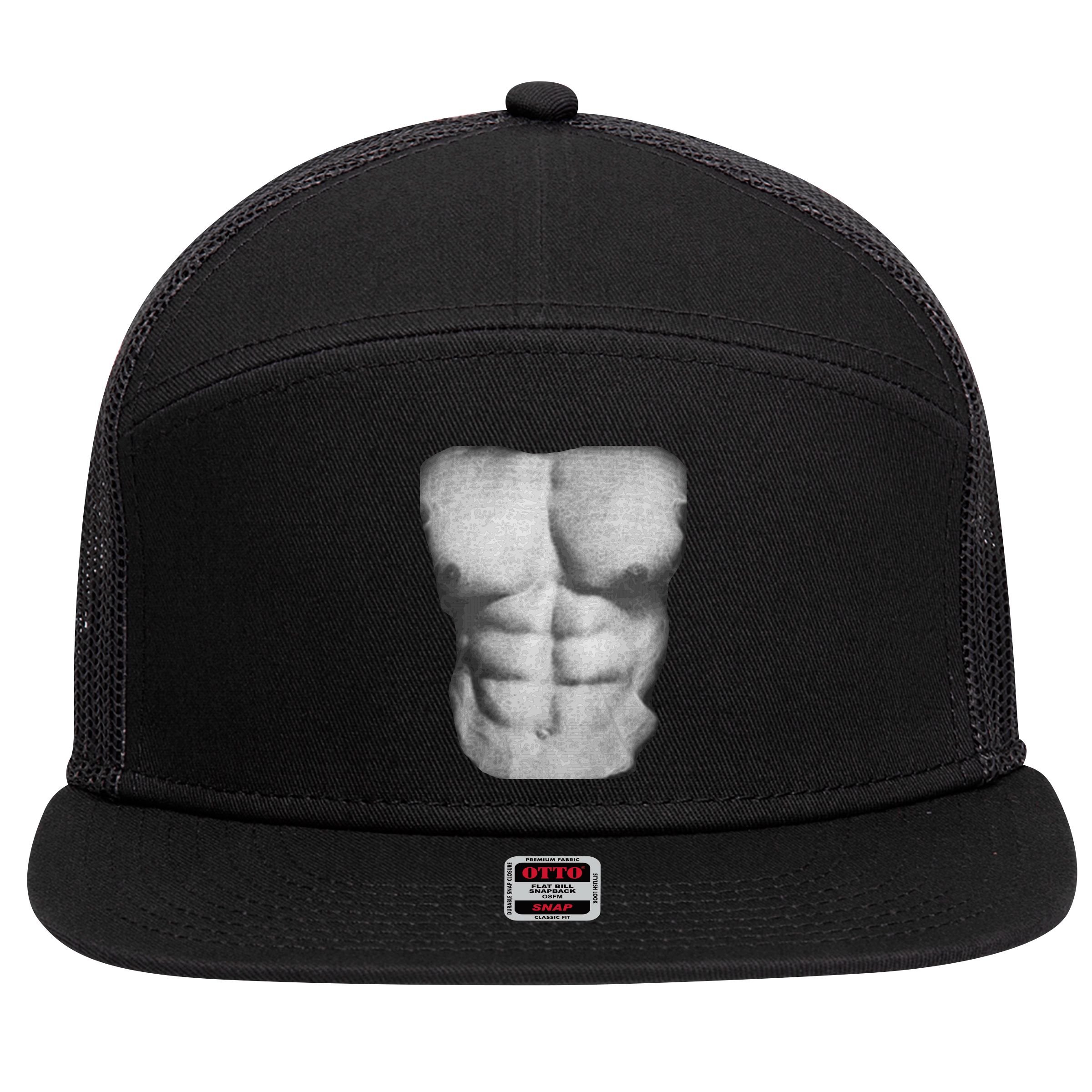 6 Pack Abs 7 Panel Mesh Trucker Snapback Hat