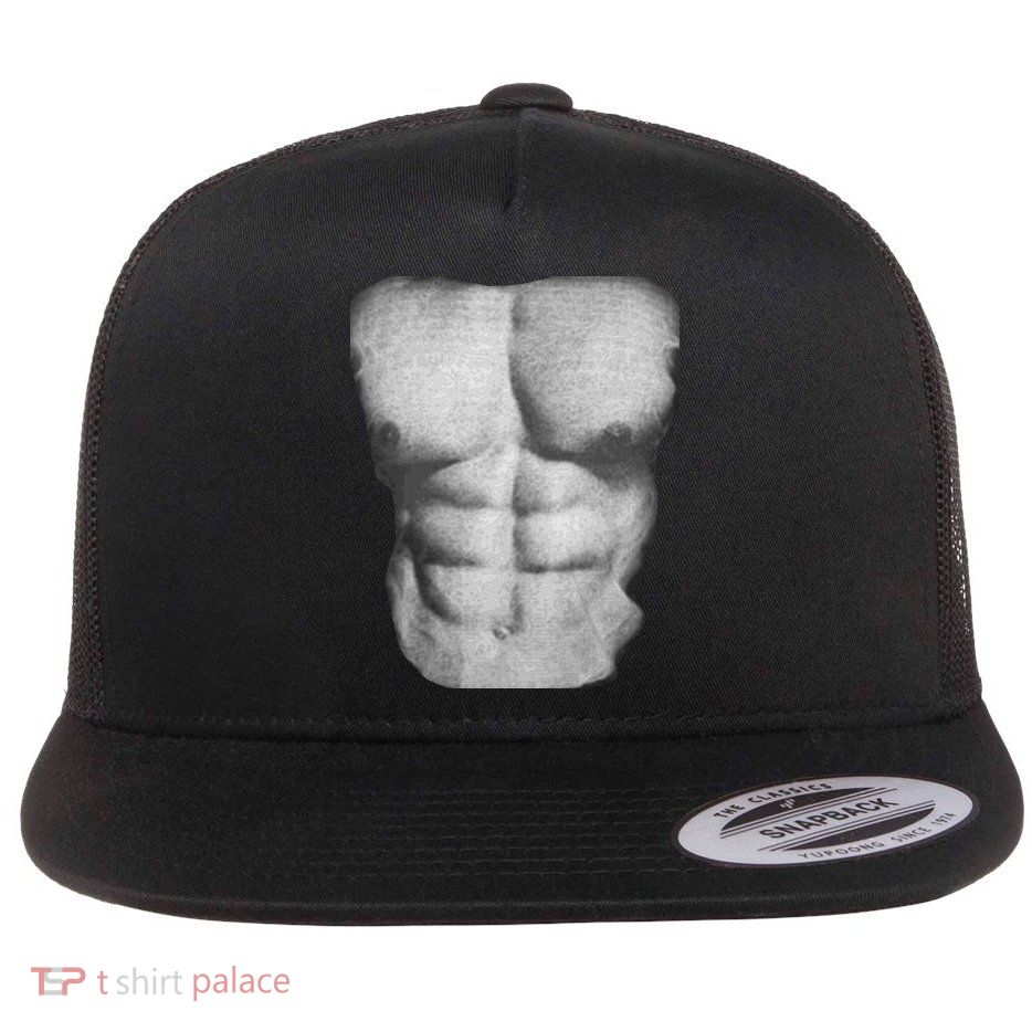 6 Pack Abs Flat Bill Trucker Hat