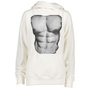 6 Pack Abs Womens Funnel Neck Pullover Hood