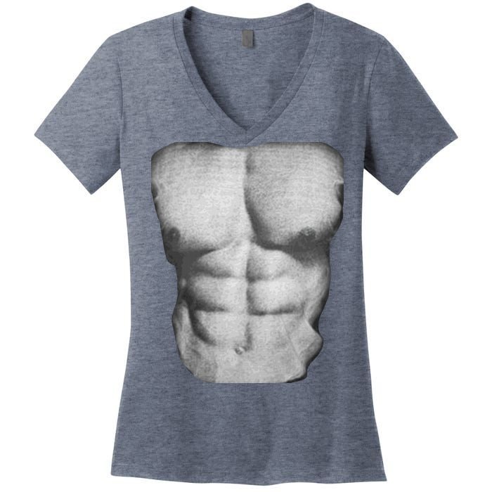 6 Pack Abs Women's V-Neck T-Shirt