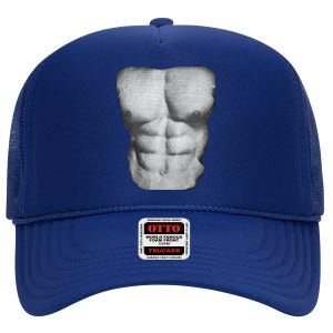 6 Pack Abs High Crown Mesh Back Trucker Hat