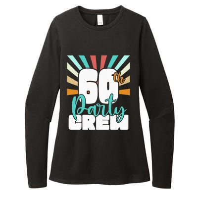 60th Party Crew Birthday Squad Funny 60 Year Old Birthday Womens CVC Long Sleeve Shirt