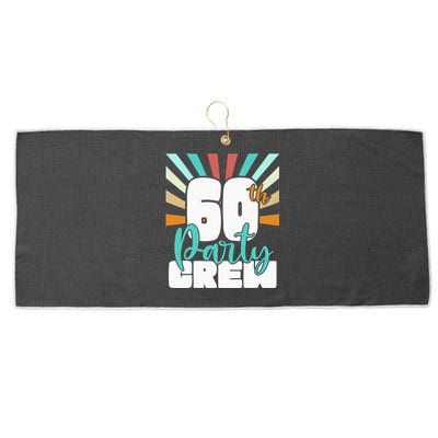 60th Party Crew Birthday Squad Funny 60 Year Old Birthday Large Microfiber Waffle Golf Towel