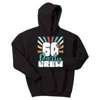 60th Party Crew Birthday Squad Funny 60 Year Old Birthday Kids Hoodie