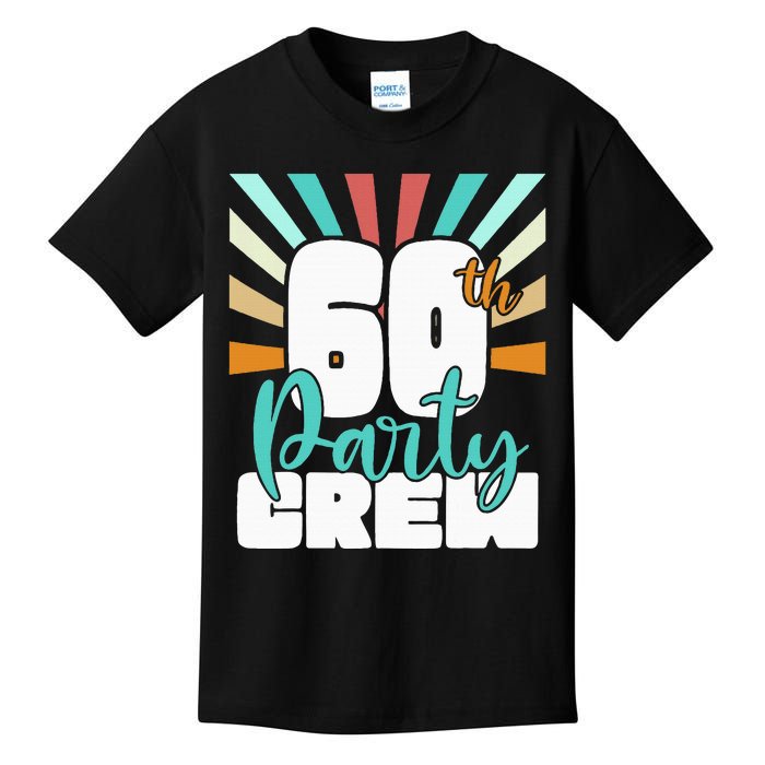 60th Party Crew Birthday Squad Funny 60 Year Old Birthday Kids T-Shirt