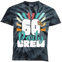 60th Party Crew Birthday Squad Funny 60 Year Old Birthday Kids Tie-Dye T-Shirt