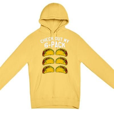 6 Pack Fitness Taco Funny Mexican Gym Top For Taco Lovers Premium Pullover Hoodie