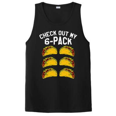 6 Pack Fitness Taco Funny Mexican Gym Top For Taco Lovers PosiCharge Competitor Tank