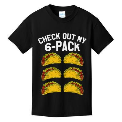 6 Pack Fitness Taco Funny Mexican Gym Top For Taco Lovers Kids T-Shirt