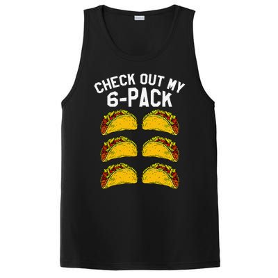 6 Pack Fitness Taco Funny Mexican Gym Top For Taco Lovers PosiCharge Competitor Tank