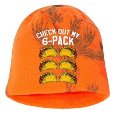 6 Pack Fitness Taco Funny Mexican Gym Top for Taco Lovers Kati - Camo Knit Beanie