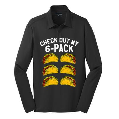 6 Pack Fitness Taco Funny Mexican Gym Top for Taco Lovers Silk Touch Performance Long Sleeve Polo