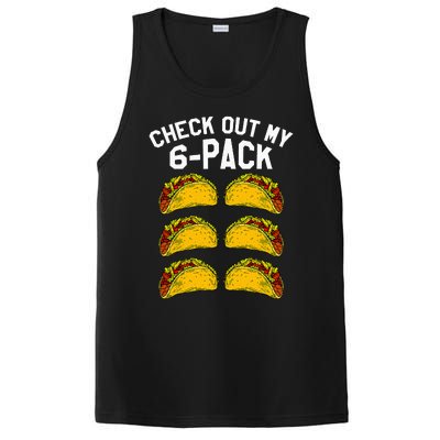 6 Pack Fitness Taco Funny Mexican Gym Top for Taco Lovers PosiCharge Competitor Tank