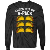 6 Pack Fitness Taco Funny Mexican Gym Top for Taco Lovers Tie-Dye Long Sleeve Shirt