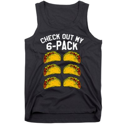 6 Pack Fitness Taco Funny Mexican Gym Top for Taco Lovers Tank Top