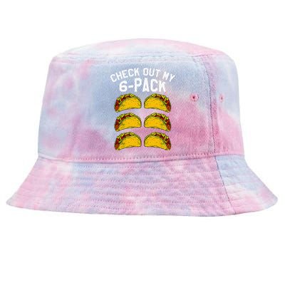 6 Pack Fitness Taco Funny Mexican Gym Top For Taco Lovers Tie-Dyed Bucket Hat