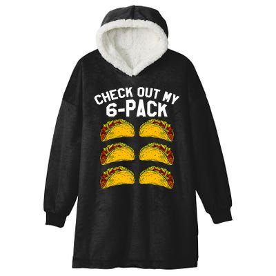 6 Pack Fitness Taco Funny Mexican Gym Top For Taco Lovers Hooded Wearable Blanket