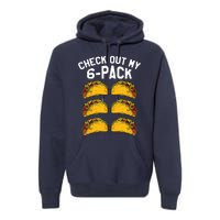 6 Pack Fitness Taco Funny Mexican Gym Top For Taco Lovers Premium Hoodie